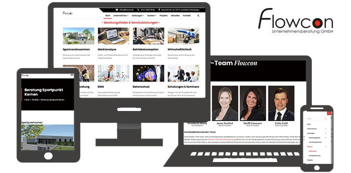 Update - neue Homepage für die Flowcon Unternehmensberatung GmbH Beitragsbild