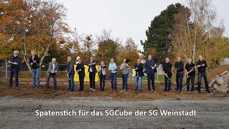 Offizieller Spatenstich SGCube der SG Weinstadt am 18.10.2019